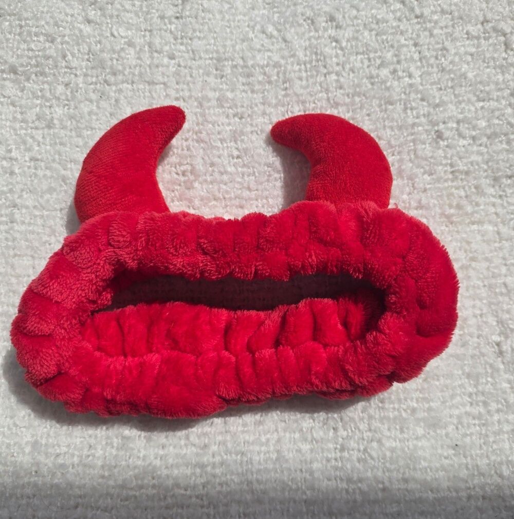 Fun Red Plush Devil Horn Headband